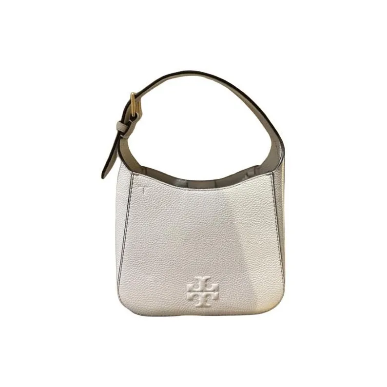 TORY BURCH Thea Leather Bucket Bag, Handbag, Shoulder Bag Women's White-1