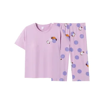 Huggy Kissy Pajama Set Women's Mauve Purple