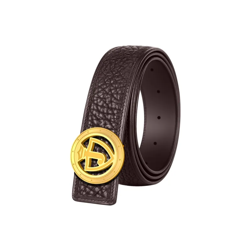 Jaylen Oos Wild Cow Leather Textured Top Grain Cow Leather Stainless Steel Smooth Buckle Leather Belts Men's 3.8cm-7