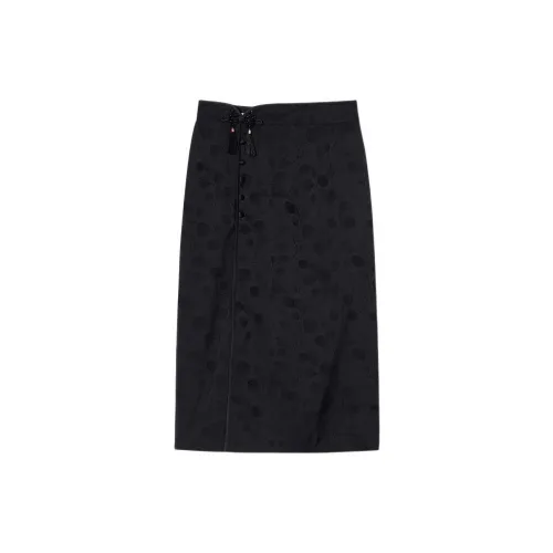 YINER GoodLand Casual Long Skirts Women's Black