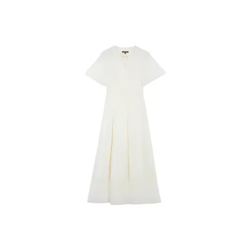 Yiner SS24 Short-Sleeved Dresses Women's Cream White