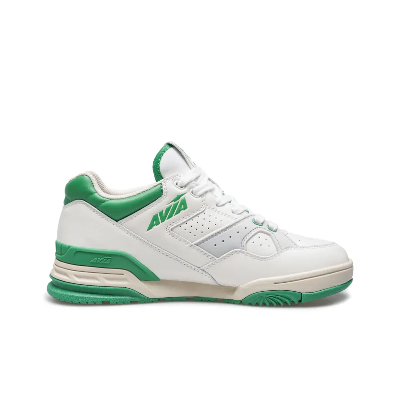 AVIA 855L Series Cushioning Wear Resistant Low Top Vintage Basketball Shoes Women's White Green-1