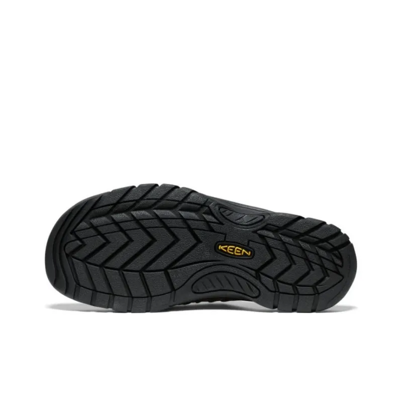 KEEN Abrasion Resistant Slip Resistant Wrap toe Slippers Men's Brown Black-5