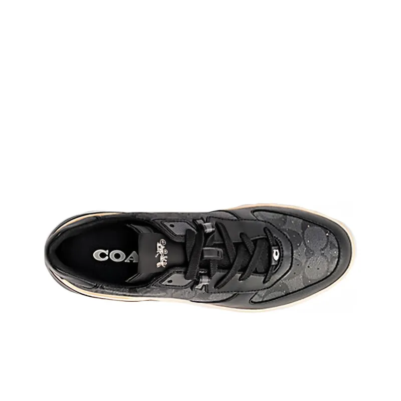 COACH CitySole Low Top Stylish Skateboarding Shoes Men's Black Beige White-3