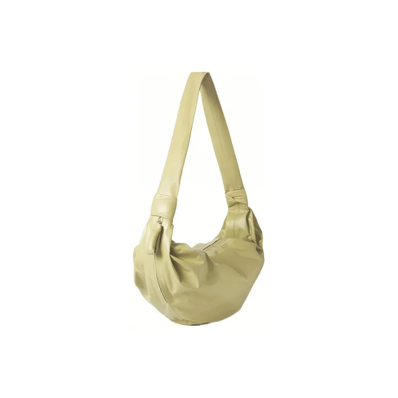 Lemaire Croissant Series Cow Leather Croissant Bag, Shoulder Bag, Crossbody Bag Women's Gray Mouse Green-1