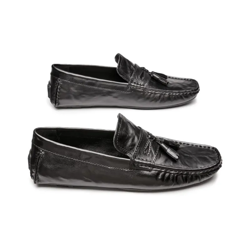 LEYGMENLG Men's Casual Shoes Men Low Top Black-1