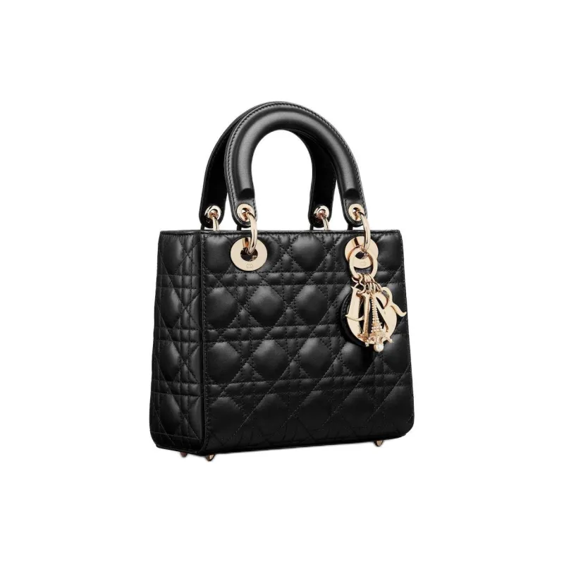 DIOR Lady DiorMy ABCDior Cannage Lambskin Shoulder Bag Crossbody Bag Handbag Small Size Women's Black-2