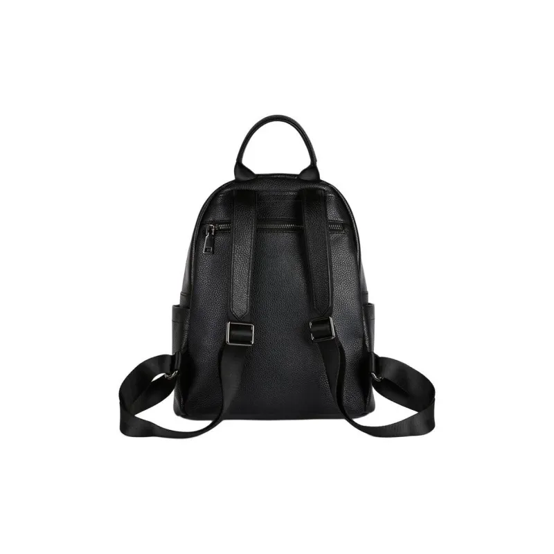 VINEY Cow Leather Backpack Handbag Tubas Women's Black-5