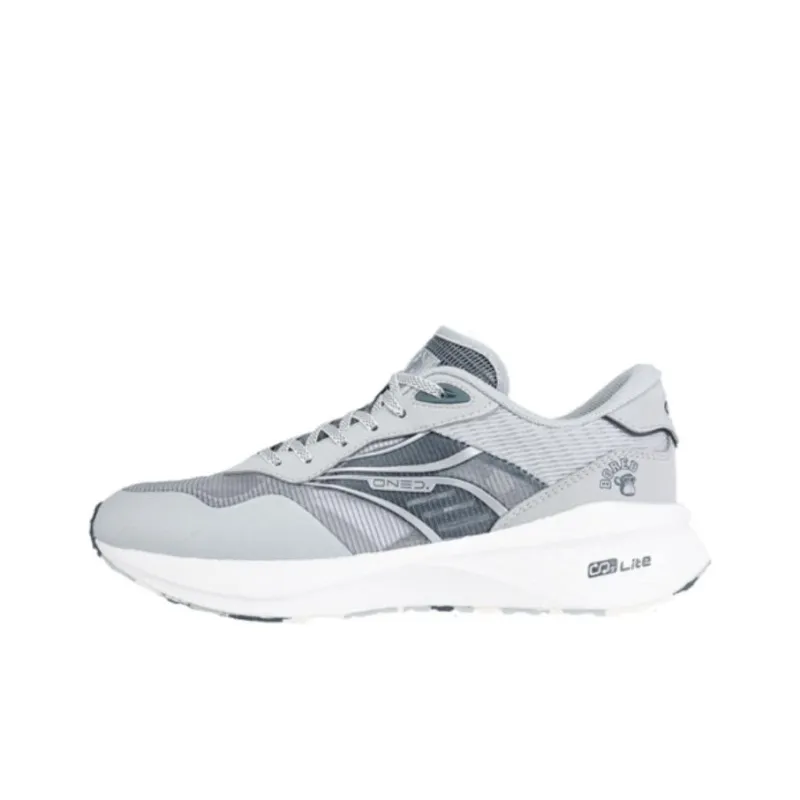 WULIAOYUAN x 361° Durable Breathable Low-Top Casual Running Shoes Men's Gray White-0
