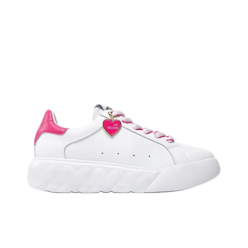 LOVE MOSCHINO Logo-charm Leather Chunky Sneakers-1