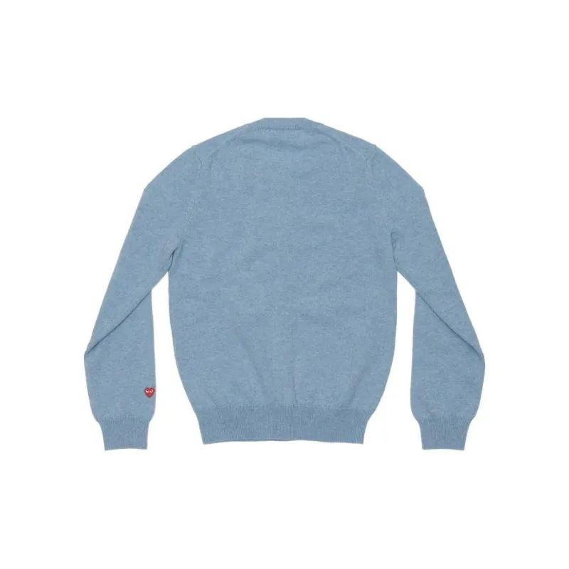 CDG Play Sweater Unisex Light Blue-1