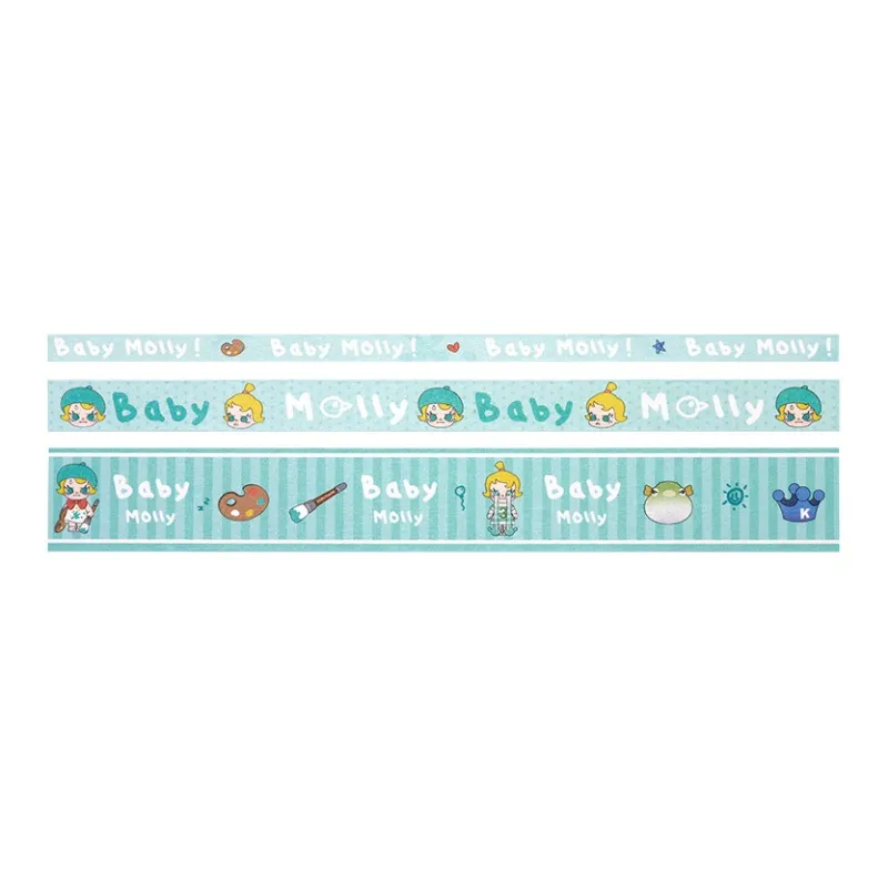 POP MART When I Was Three Years Old Collection BABY Molly Rubber Band Combination Stationery Merch Trend Based Products-0