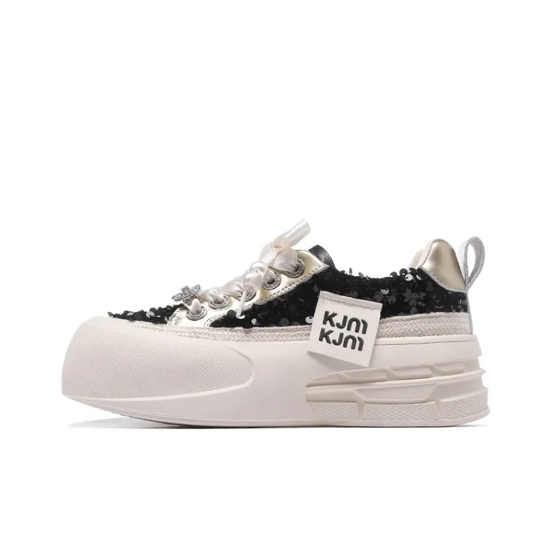 KEJIANNI Anti-Slip Wear-Resistant Low-Top Skateboard Shoes Women's-5