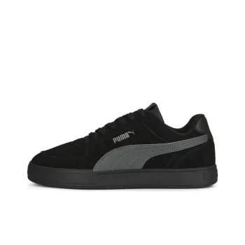 PUMA Suede Anti Slip Wear Resistant Low Top Skateboard Shoes Unisex Black Gray Color