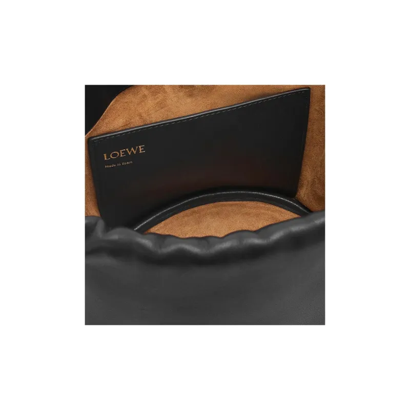 LOEWE Flamenco Sheepskin Bucket Bag Handbag Shoulder Bag Crossbody Bag Women's Black-8