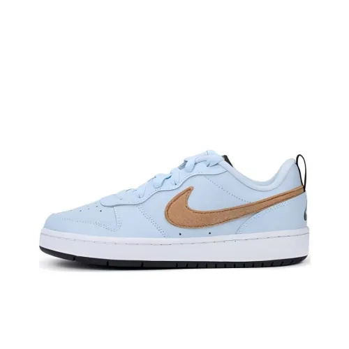 Nike Court Borough Skateboard Shoes Women's Low-Top Blue/Brown/White