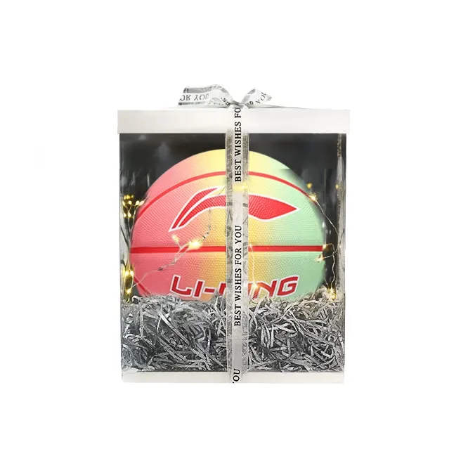 LiNing Rubber Basketball Cyan Yellow Red Size 5 Training Match Unisex-2