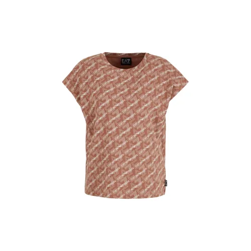 EMPORIO ARMANI EA7 T-Shirts Women's Brown