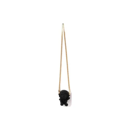 A BATHING APE Polyester, Wool, And Acrylic Blend Shoulder Bag, Crossbody Bag Mini Women's Black