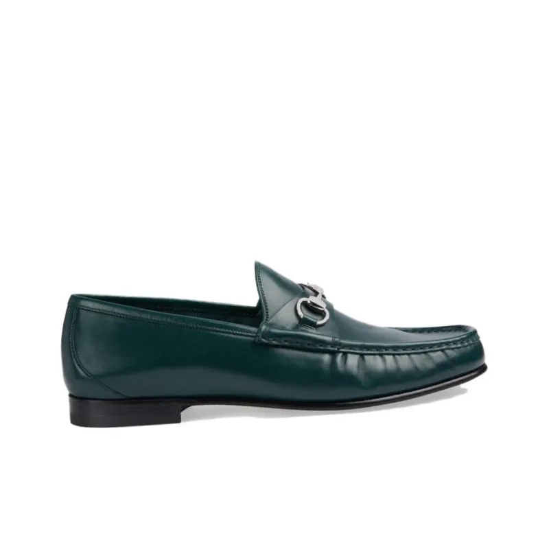 GUCCI Horsebit 1953 Loafers Men's Green-1