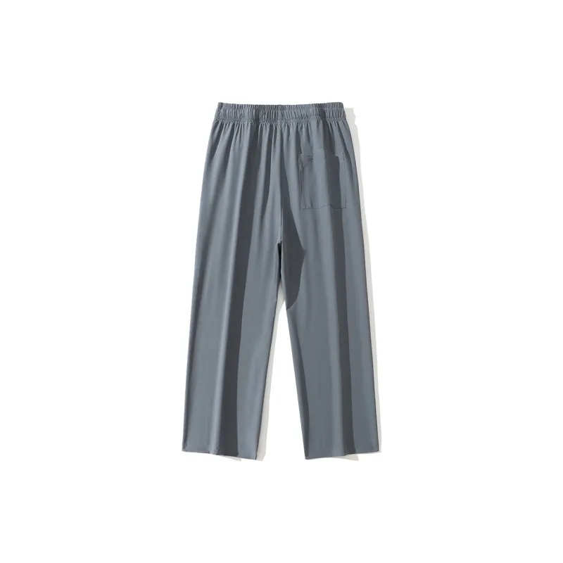 American Sports Solid Color Preppy Style, Plus Size Loose Fit, Quick Dry Soft Casual Pants Unisex-12