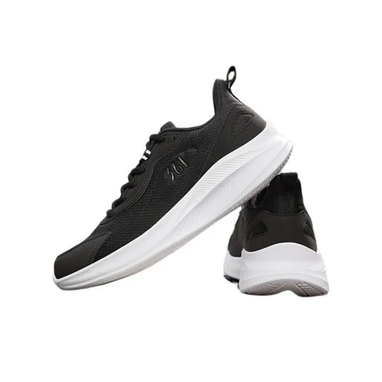 361° Breathable Lightweight Low-Top Running Shoes Men's Black White-1
