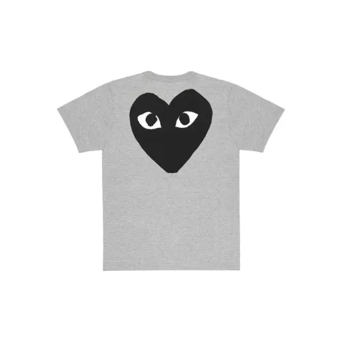 CDG Play T-Shirts Unisex Top Gray