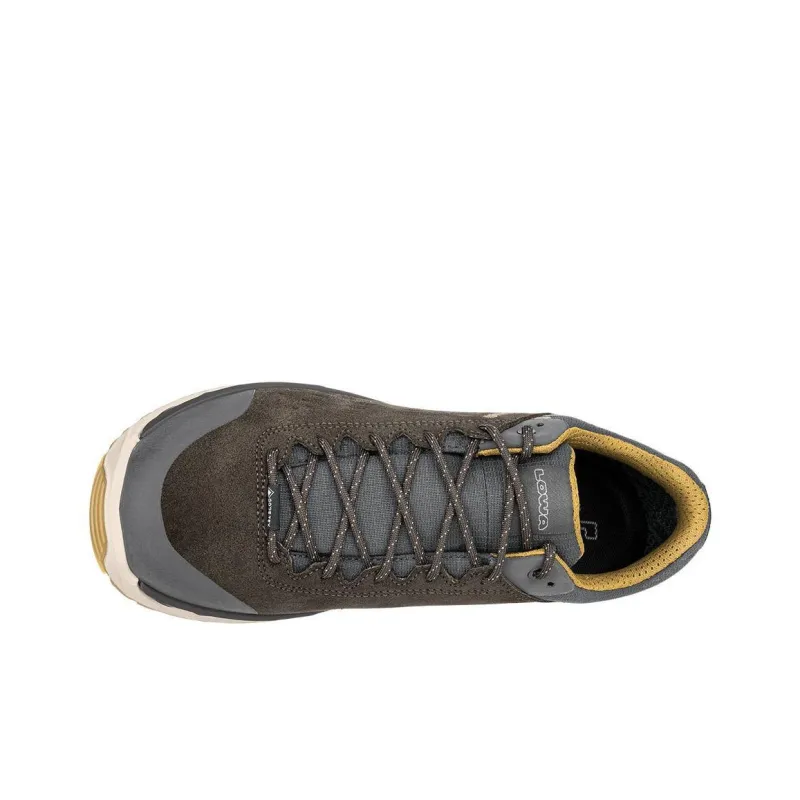 Lowa Malta Cushioned Slip-Resistant Low-Top Outdoor Shoes Men's Umber Gray-2