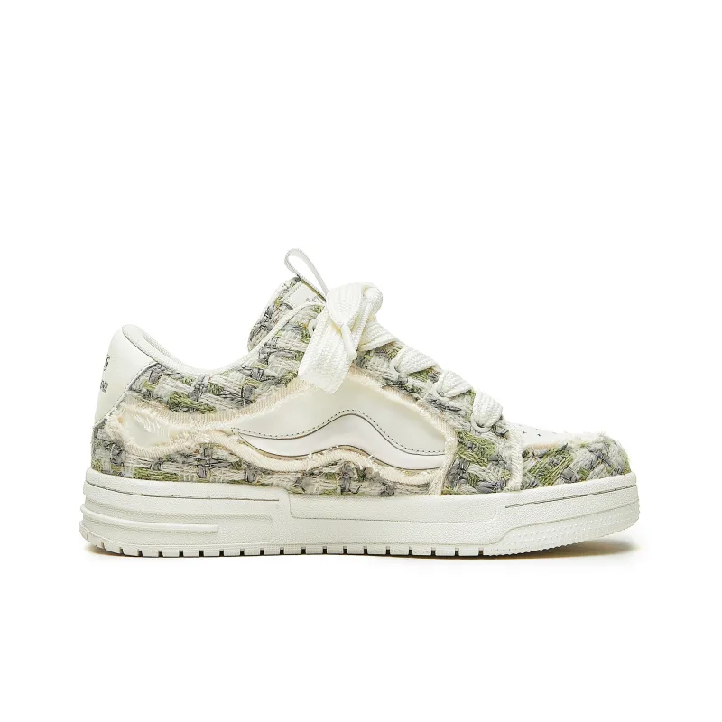IMARSE Skateboard Shoes Unisex Low Top White/Green/Gray-1