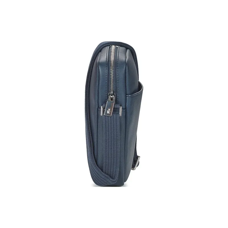 LACOSTE Recycled Canvas With Polyurethane Shoulder Bag, Crossbody Bag Men's Blue-2