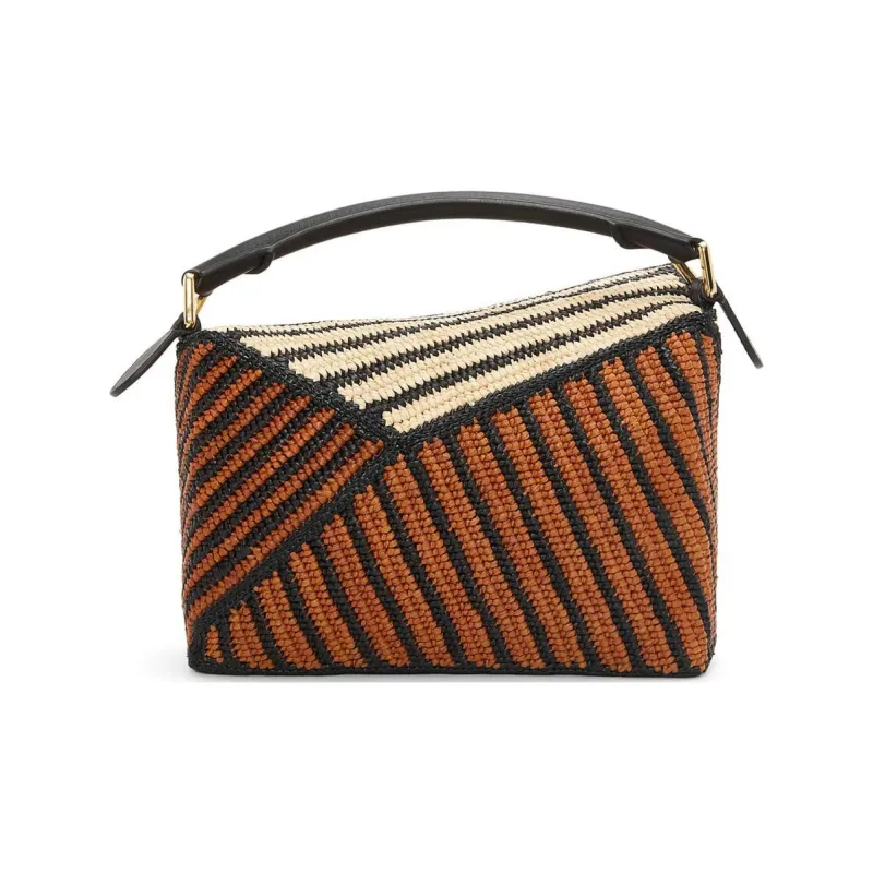 LOEWE Cow Leather Shoulder Bag, Crossbody Bag Small Size Women's Natural & Honey Gold-5