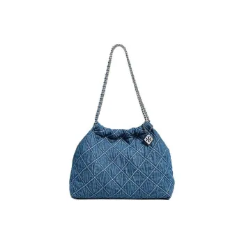 TORY BURCH Denim Handbag Shoulder Bag Women's Blue