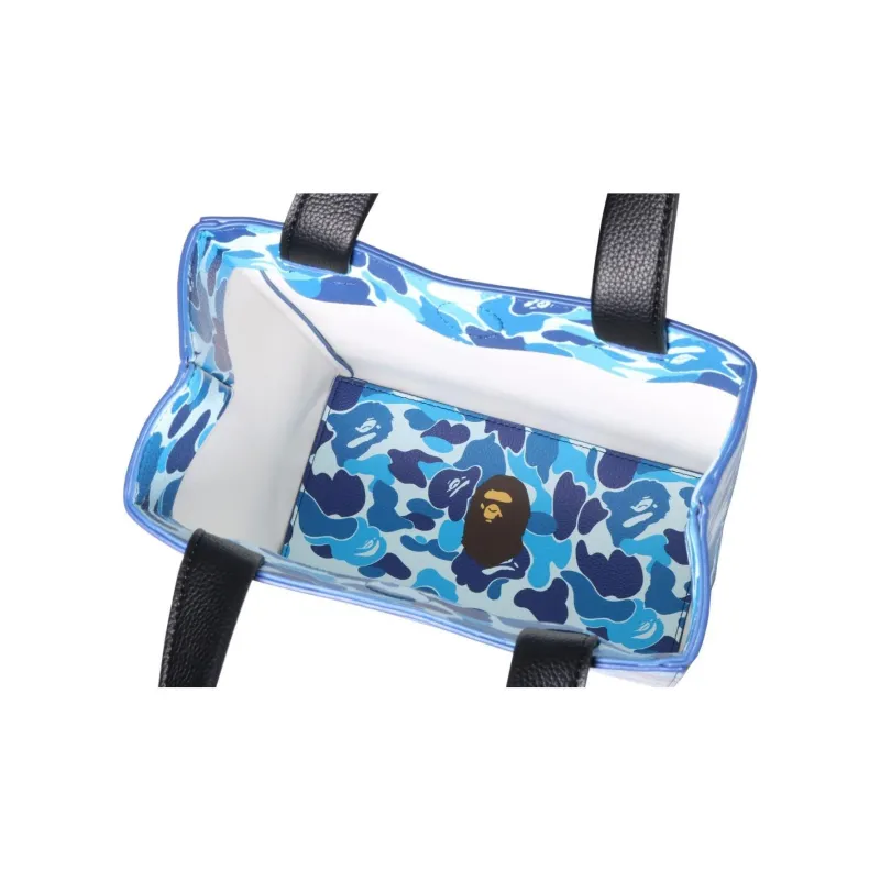 A BATHING APE ABC Camo Synthetic Leather Tote Bag Shopping Bag Handbag Medium Size Men's Blue-4