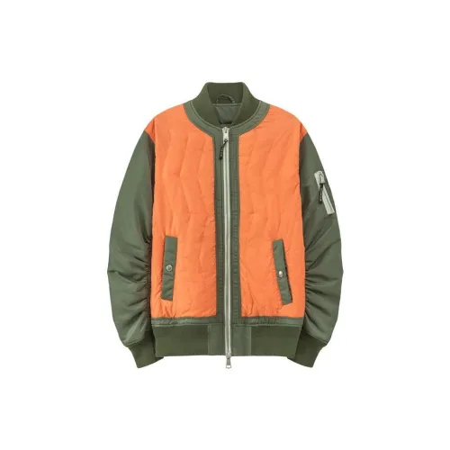 NO ONE ELSE Puffer Jackets Unisex Mustard Green