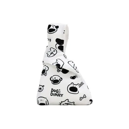 NEARAY X Salt Eating Fish, Collaboration Polyester Clutch Trumpets Women's Black White