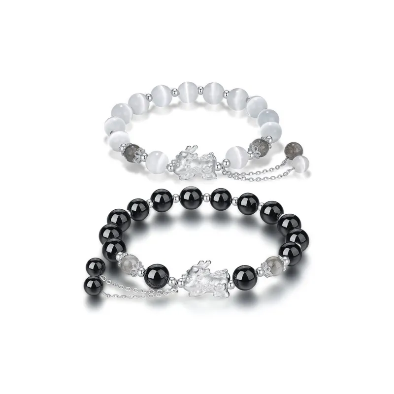 SEVEN COOK Agate 990 Silver/925 Sterling Silver Bracelet Unisex-16