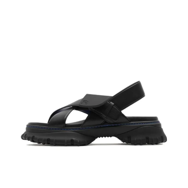 Burberry Pebble One Strap Sandals Women's Black-0