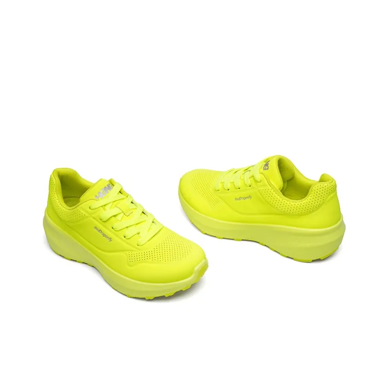 RED DRAGONFLY Running Shoes Women's Low Top White/Neon Green/Orange/Purple-11