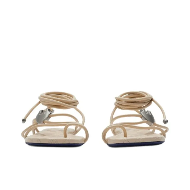 Burberry Ivy Shield Leather Sandals-2