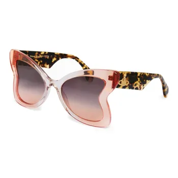 Vivienne Westwood Acetate Irregular Shape Sunglasses Unisex Tortoiseshell