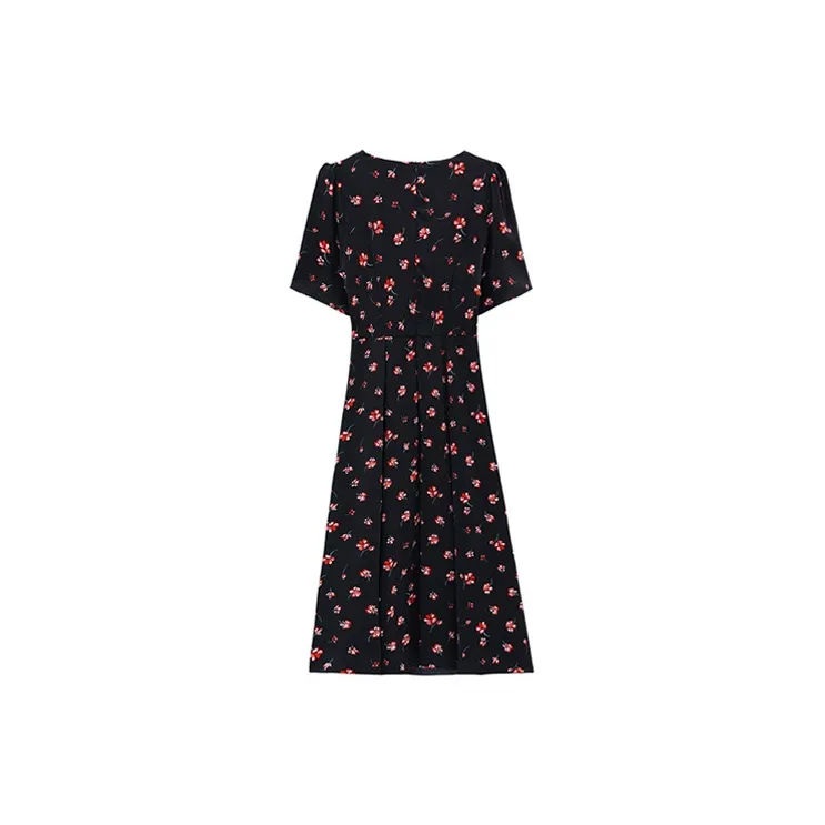 ETSE Short Sleeved Dresses Women's Black-1