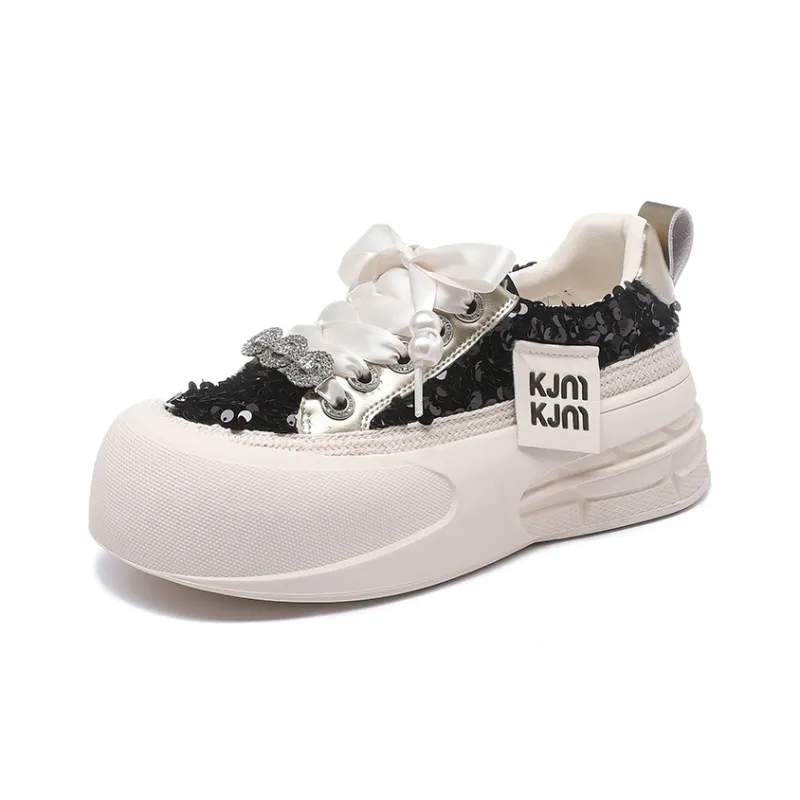 KEJIANNI Anti-Slip Wear-Resistant Low-Top Skateboard Shoes Women's-6