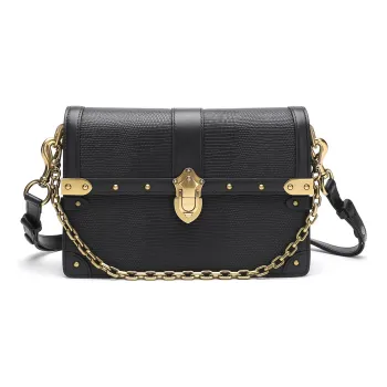Satchi Cow Leather Small Square Bag Crossbody Bag Shoulder Bag Regular Women's Black Khaki