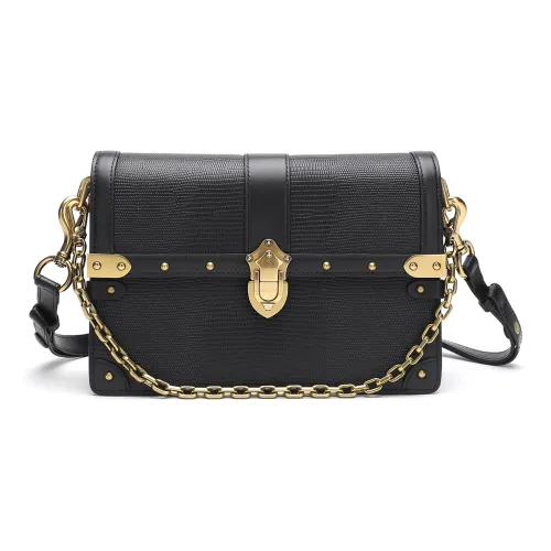 Satchi Cow Leather Small Square Bag Crossbody Bag Shoulder Bag Regular Women's Black Khaki