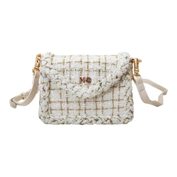 MQ Polyester Small Square Bag Envelope Bag Crossbody Bag Regular Women's Blue/Ecru