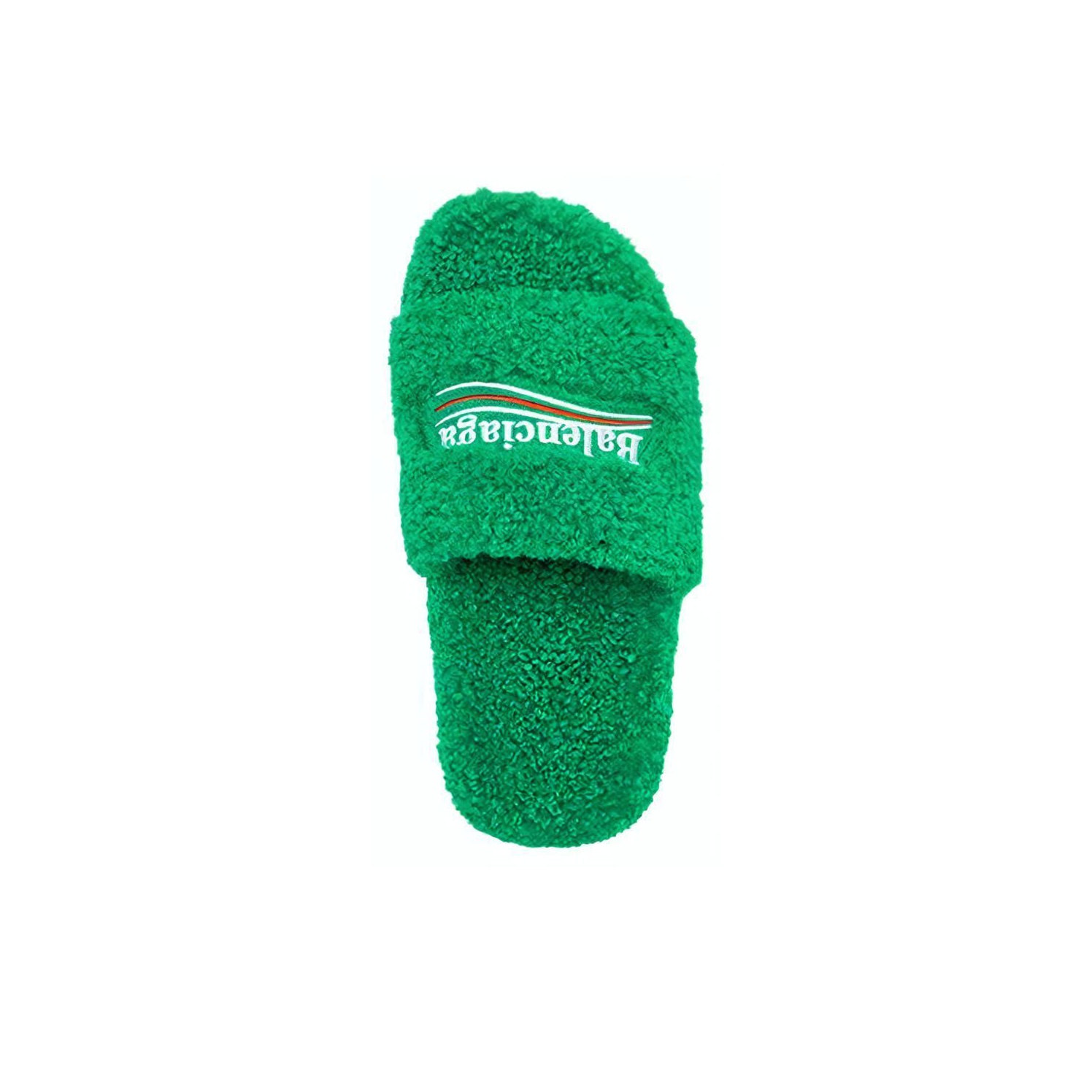 Balenciaga Furry Slide Green Women's - POIZON