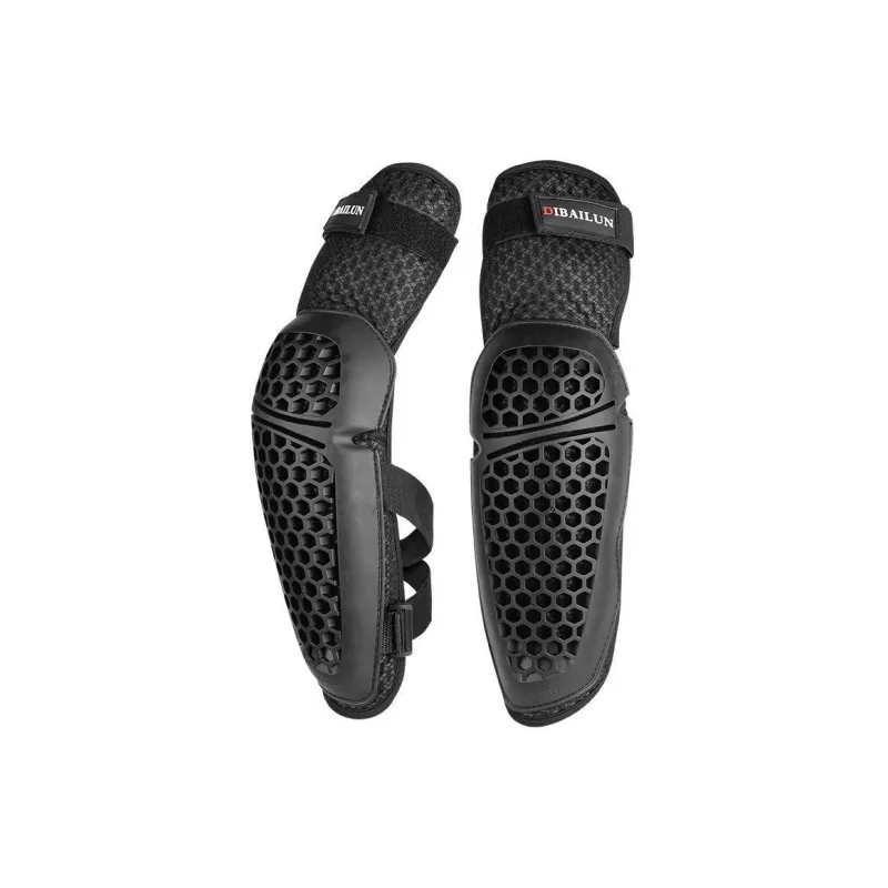 VOERH Motorcycle Protective Gears 3D Mesh Fabric PU Unisex Elbow Protector Knee Protector-2