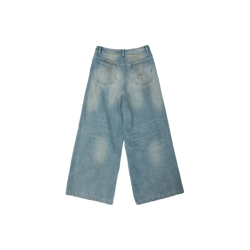 JHYQ Jeans Spring Fall Unisex Blue-1