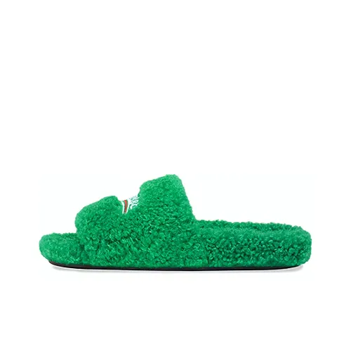 Balenciaga Furry Slide Green Women's