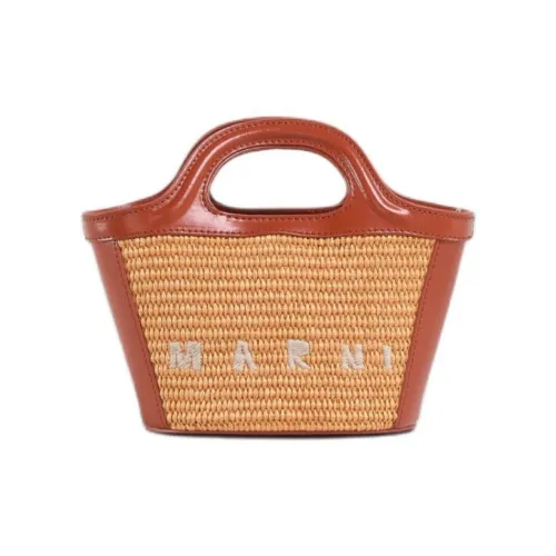 MARNI Tropicalia Logo Embroidered Micro Tote Bag